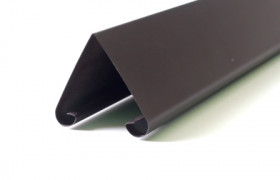 Ламель для Еврожалюзи Твинго МАКС, шаг 70 мм, двустороннее полимерное матовое покрытие, RAL 8019 Темный шоколад