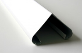 Ламель для Еврожалюзи Твинго, шаг 55 мм, двустороннее полимерное матовое покрытие, RAL 9003 Белый