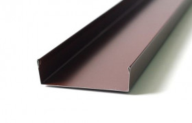 Ламель Евро-планкен металлическая, ширина 190 мм, RAL 8017, двустороннее полимерное матовое покрытие