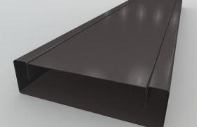 Ламель Евро-планкен металлическая, ширина 190 мм, RAL 8019, двустороннее полимерное глянцевое покрытие