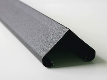 Ламель еврожалюзи Твинго, шаг 55 мм, структурный матовый двусторонний полиэстер, RAL 7024 Серый графит
